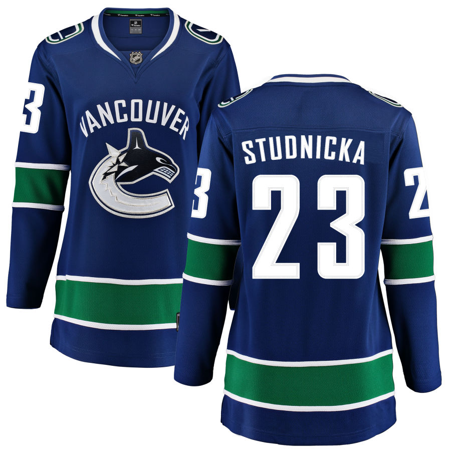 Jack Studnicka Vancouver Canucks Fanatics Branded Women's Home Breakaway Jersey - Blue