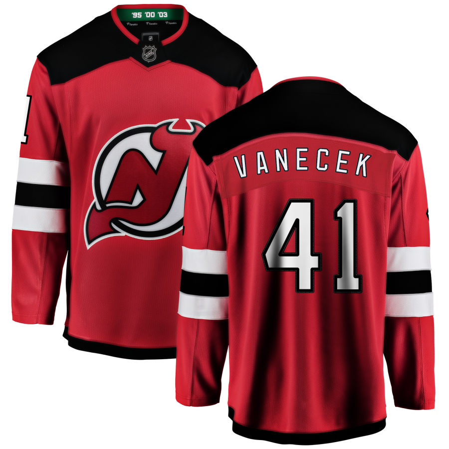 Vitek Vanecek New Jersey Devils Fanatics Branded Home Breakaway Jersey - Red